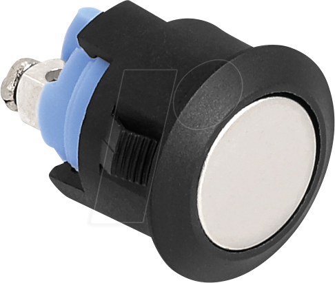 DELOCK 22043 - Drucktaster zum Einbau 16 mm 2 x Schraubklemme Taster flach