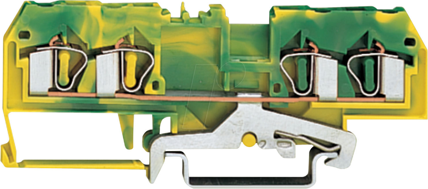 WAGO 281-657 - 4-Leiter-Schutzleiterklemme, 4 mm², grün-gelb