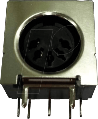 MABPM 5S - DIN-Buchse, 5-polig, halbrund 180°, Print, Metallpl.