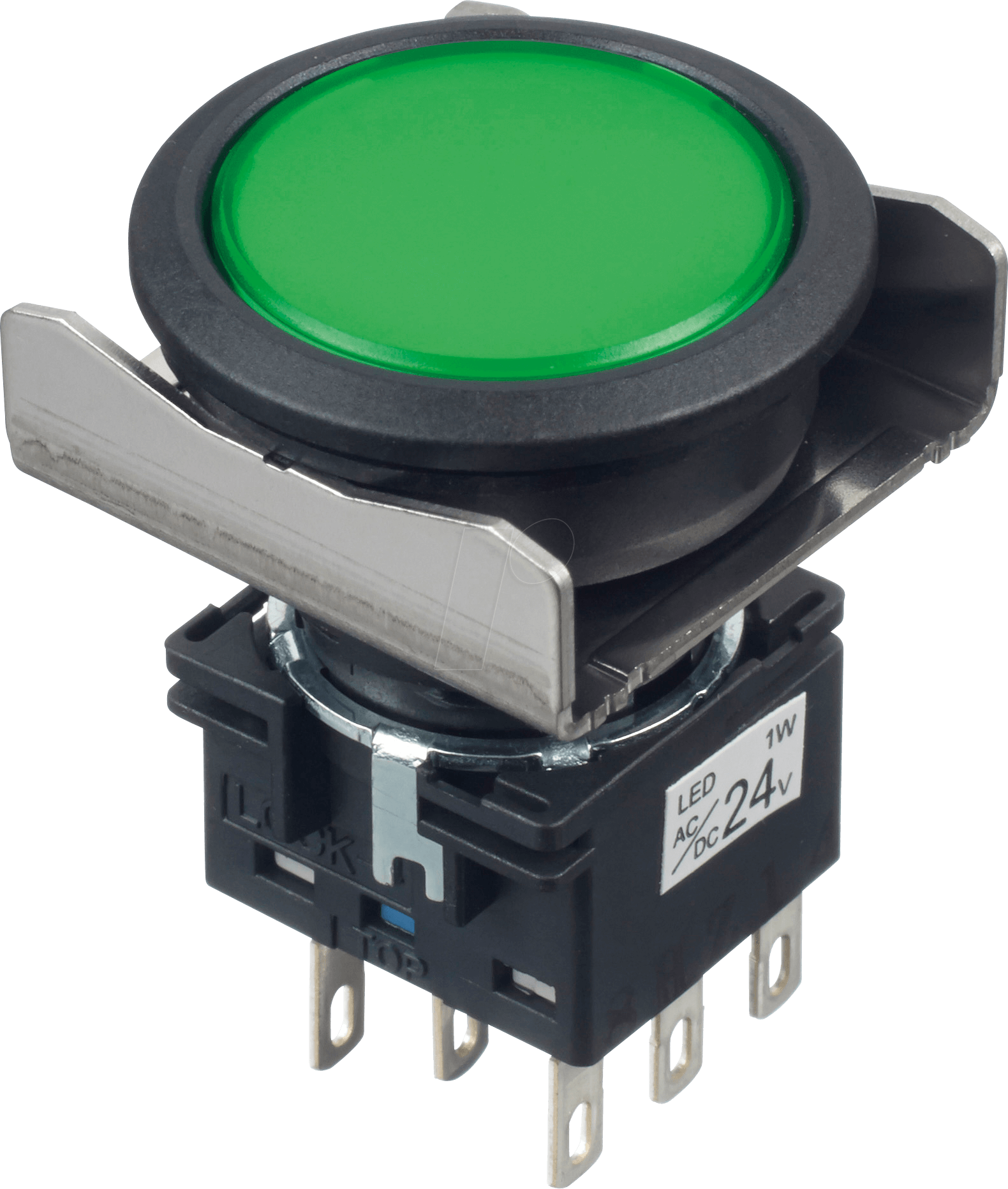 ID LBW6LA1T64G - Beleuchteter Einbautaster LBW, 26 mm , 2 CO