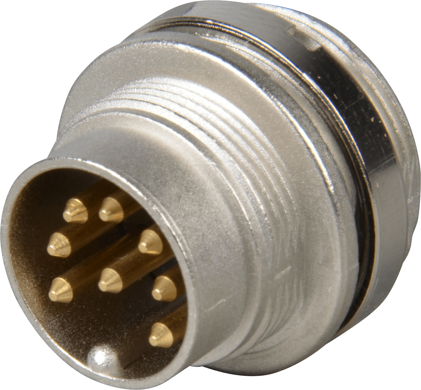 LUM 0314-08 - Einbaustecker, Frontmontage, IP68, 8-polig