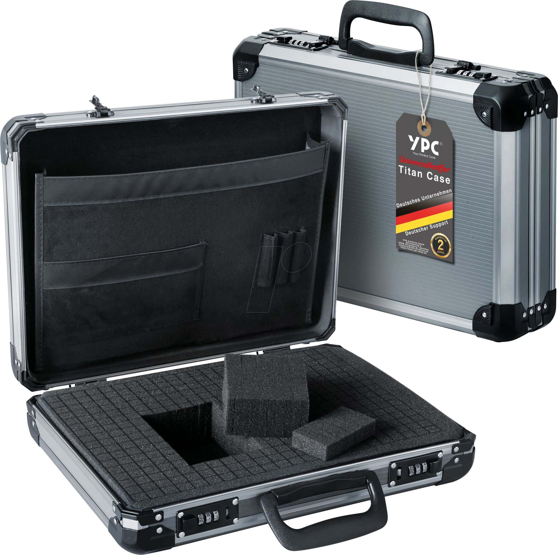YPC CS00020TICB - TitanCase M, Aktenkoffer, grau, 400x300x100 mm