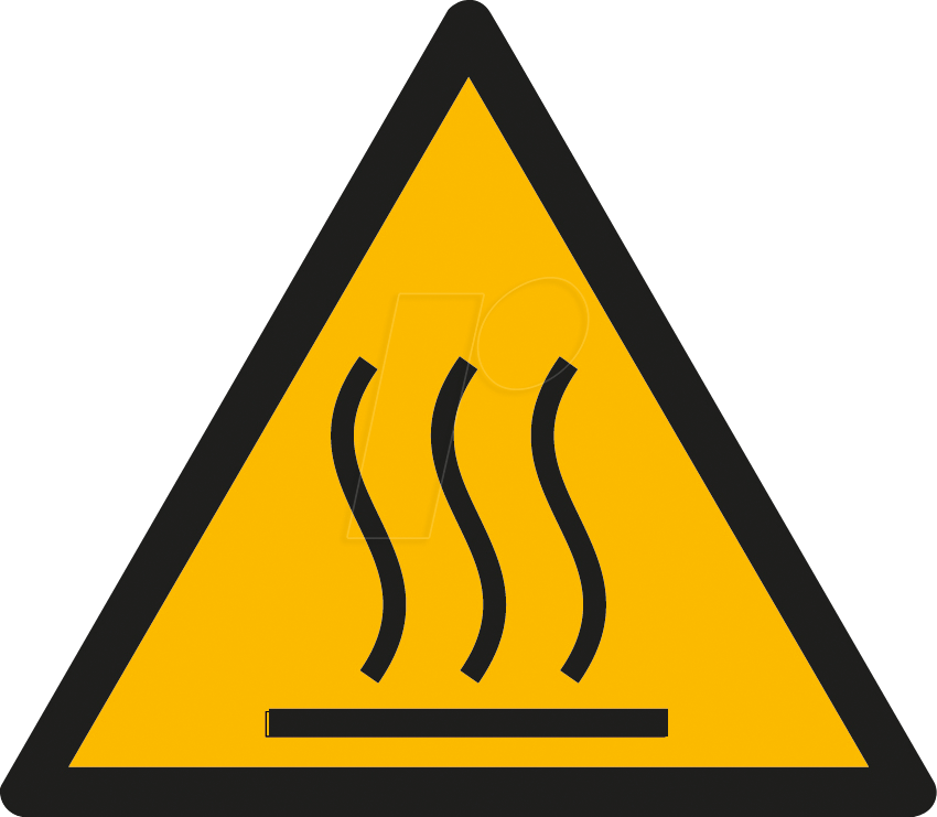 W 74312-2 - Warnschilder: Warnung vor heißer Oberfläche, 25 mm