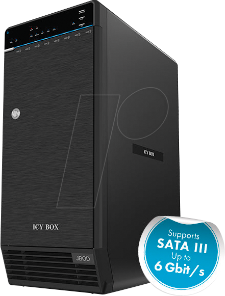 ICY IB-3680SU3 - 8x 3.5'' SATA HDD Gehäuse, USB 3.0/eSATA