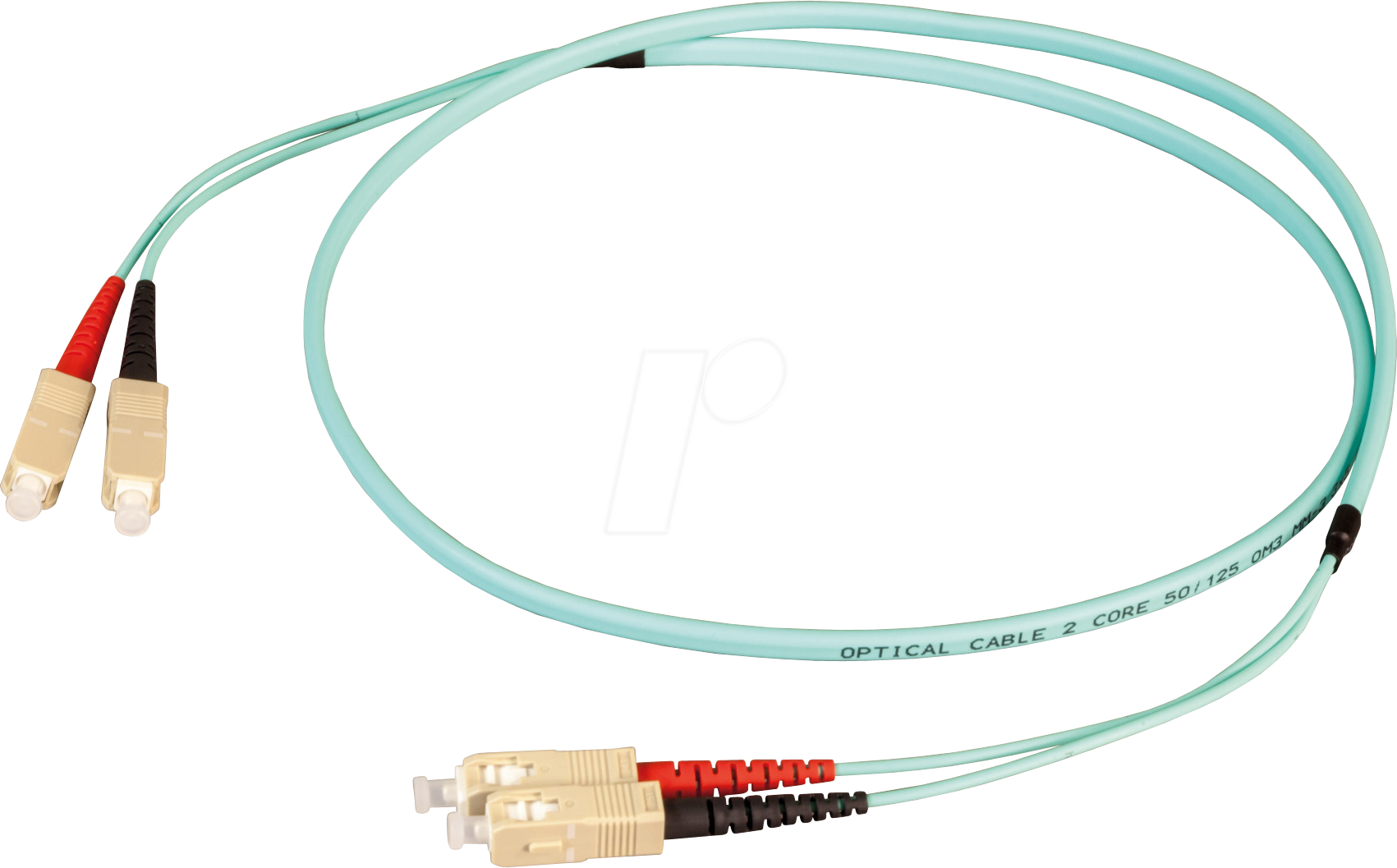 EFB O7413FT3 - Duplex Jumper SC-SC 50/125µ, OM3, aqua, 3 m