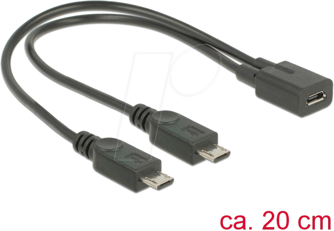 DELOCK 65440 - USB micro-B Buchse > 2x USB micro-B Stecker
