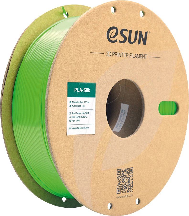 ESUN 72204164 - Filament, PLA-Silk, 1,75 mm, grün, 1 kg