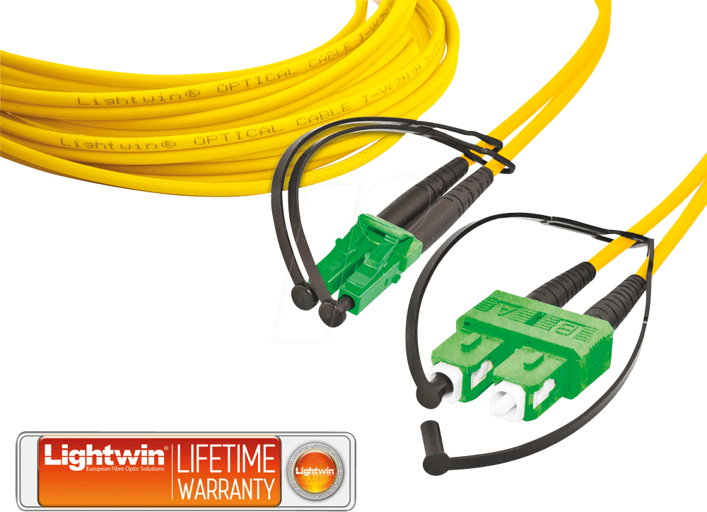 Thumbnail - LDP-09 LCA-SCA5 - Duplex LWL Patchkabel, SM OS2, LC/APC - SC/APC, 5 m