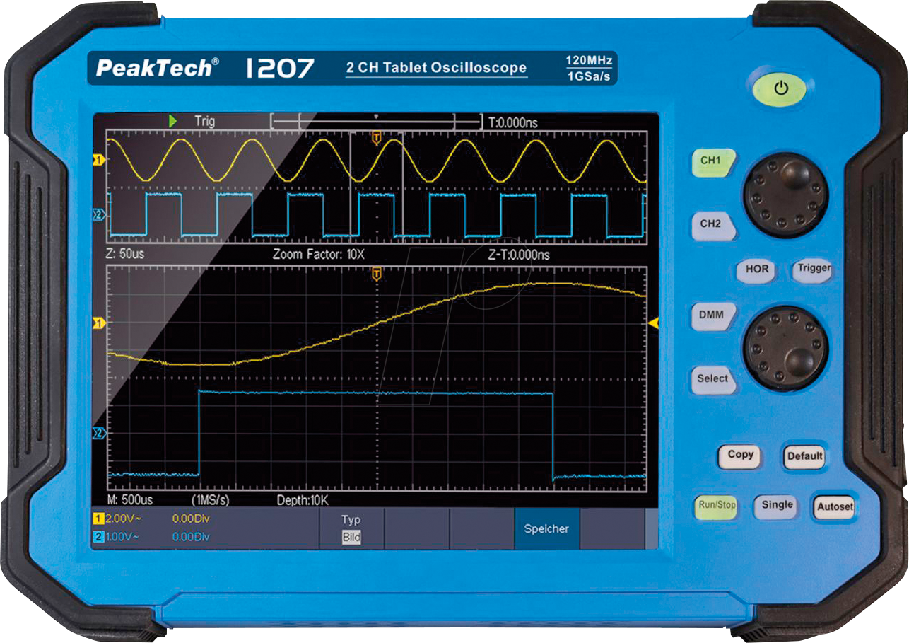 PEAKTECH 1207 - Handheld-Oszilloskop, 120 MHz, 2 Kanäle