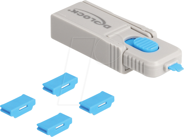 DELOCK 20924 - Portblocker Set, HDMI-A Stecker (1x Schlüssel, 4x Schlösser)
