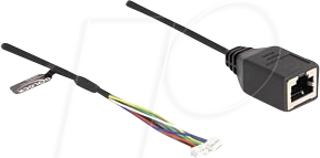 DELOCK 88007 - Cat.5e Kabel, RJ45 Buchse / Pfostenbuchse, 0,30 m