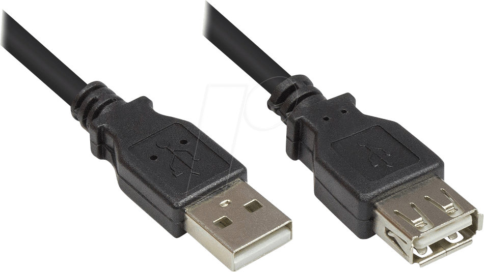 GC 2511-OF01S - USB 2.0 Kabel, A Stecker auf A Buchse, 0,15 m