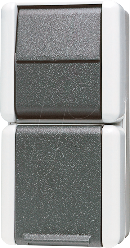 JG 876 W - Steckdose 16 A 250 V AC mit Universal Aus-Wechselschalter