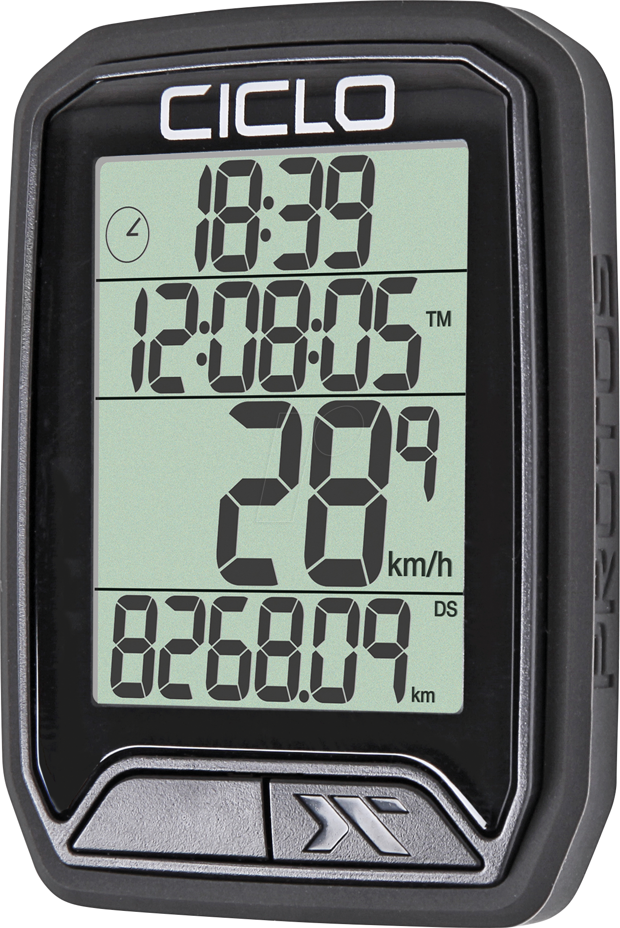 BIKE PROTOS213BK - Fahrrad-Computer mit 13 Funktionen, Funk, schwarz