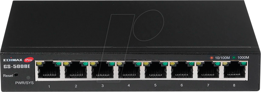 EDI GS-5008E - Switch, 8-Port, Gigabit Ethernet