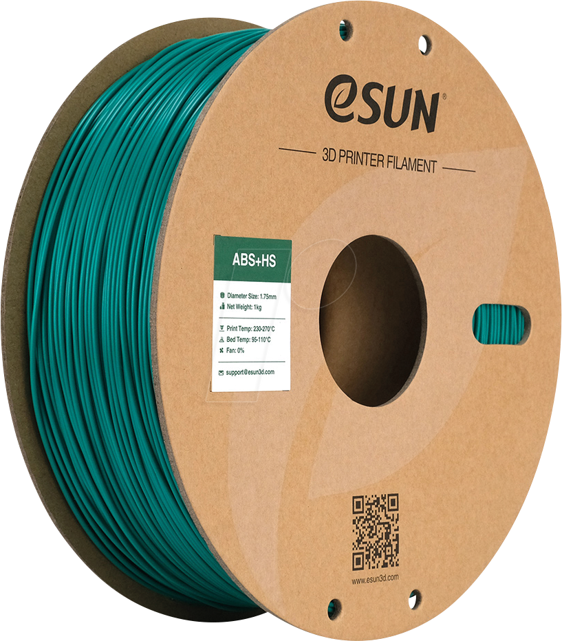 ESUN 72205079 - Filament, ABS+HS, 1,75 mm, grün, 1 kg