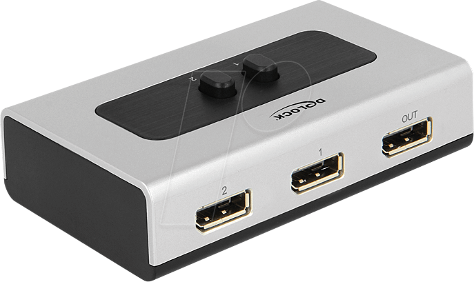 DELOCK 87668 - Switch 2-port Displayport 1.4 manuell