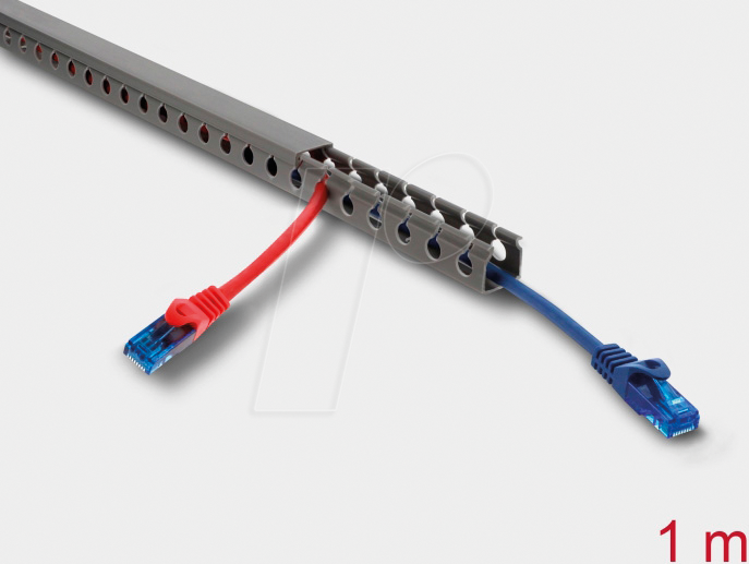 DELOCK 22026 - Verdrahtungskanal 20 x 20 mm - Länge 1 m grau