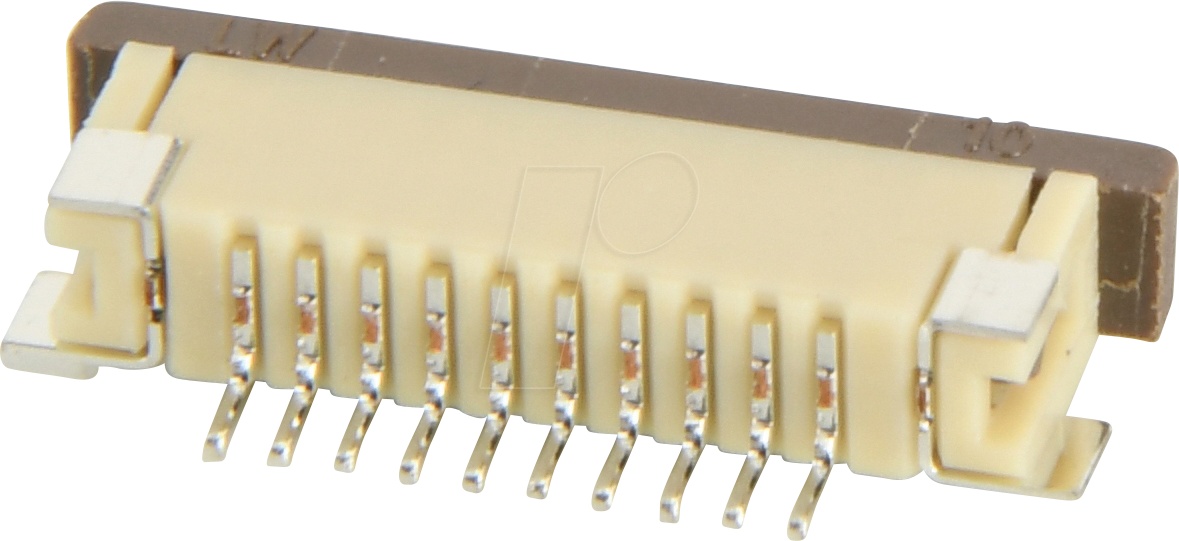 Z12-10-11110 - SMD-ZIF-Stecker 10pol RM1,0 Kont. unten