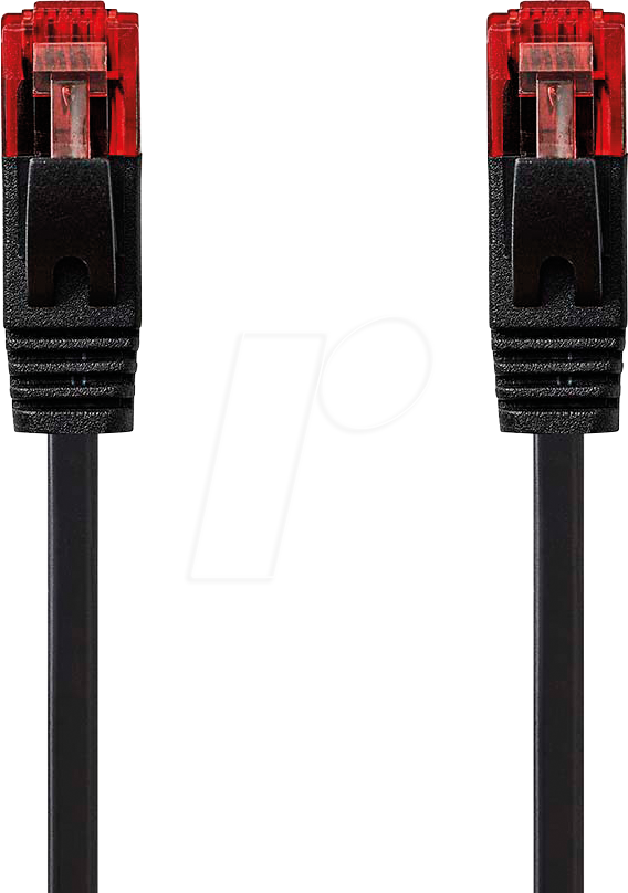 N CCGL85215BK20 - Patchkabel, Cat.6, U/UTP, flach, 2 m, schwarz