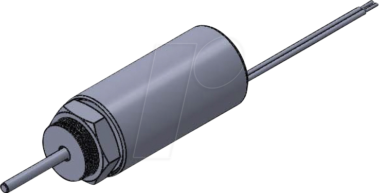 ITS-LZ1949D24 - Zylindermagnet, 1949 D, 24 V DC, 7 W, Druckmagnet mit Litze