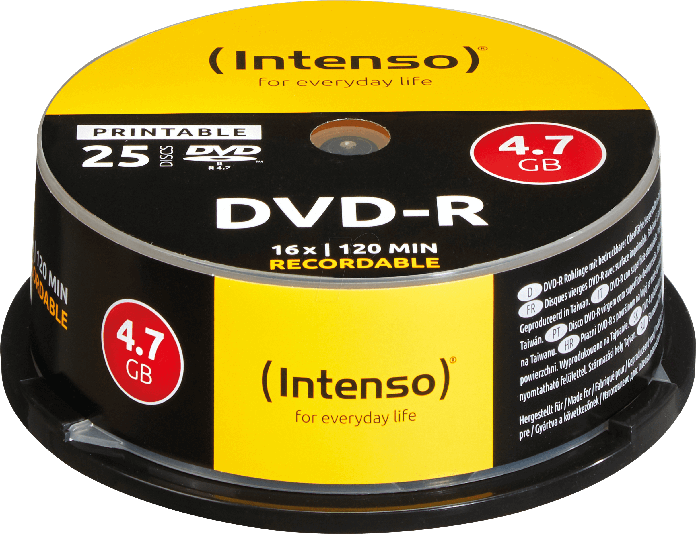 DVD-R4,7 INT25P - Intenso DVD-R 4,7GB, 25-er, printable