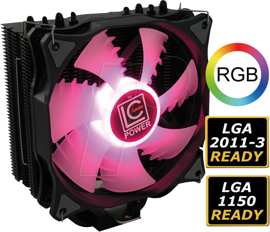 Thumbnail - LC-CC-120-RGB - LC-Power LC-CC-120-RGB, CPU-Kühler, Heatpipe