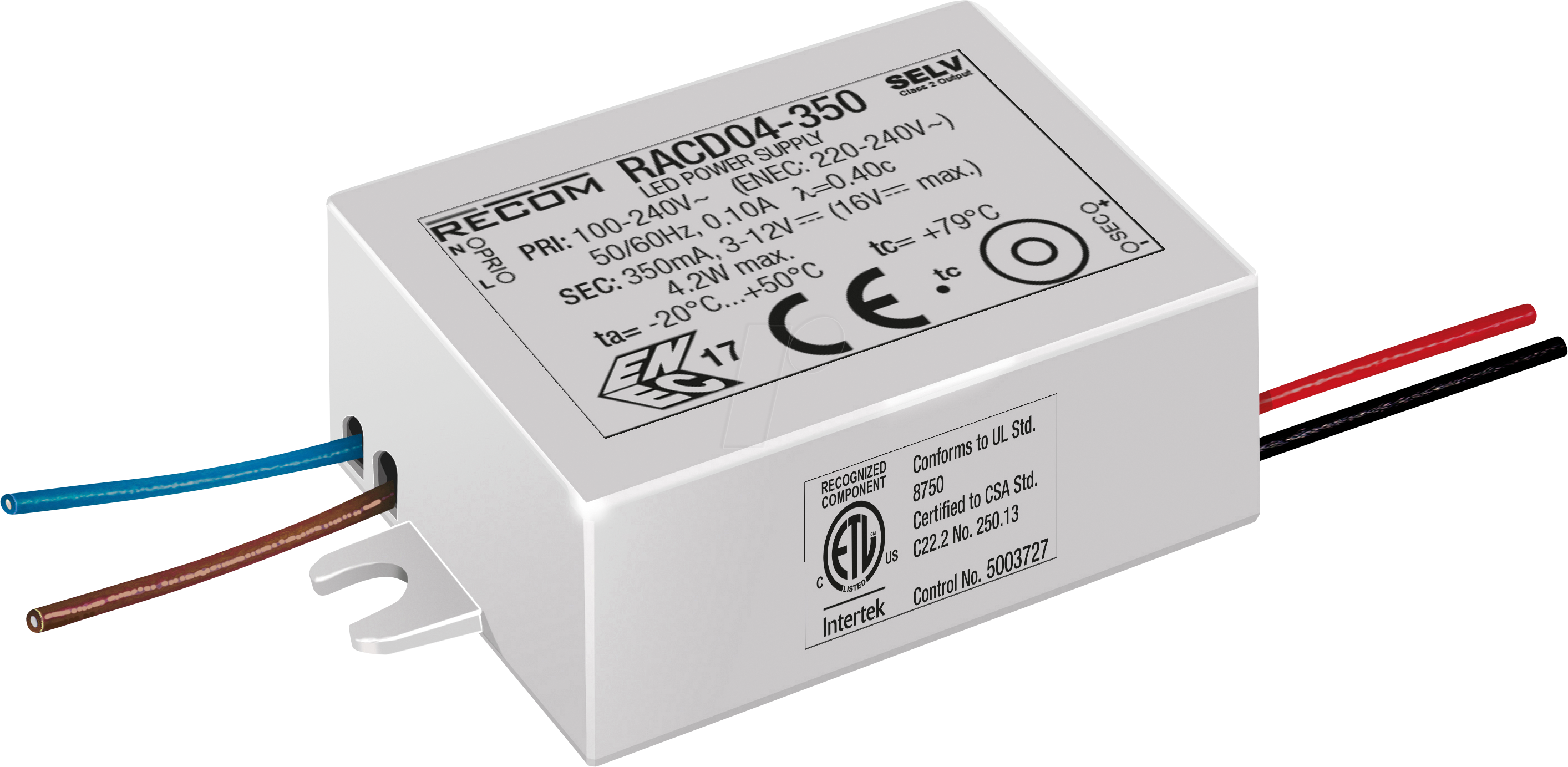 RACD04-500 - LED-Netzteil, 4 W, 3-12 V DC, 500 mA