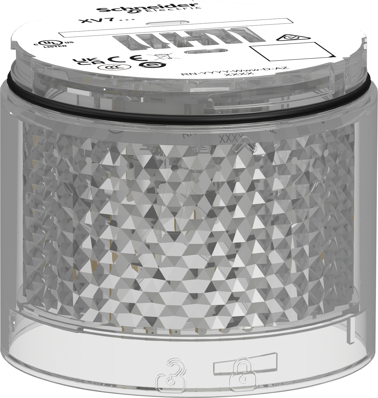 XVB7C67 - Leuchtelement, modular, 70mm, weiß, 24V ACDC, Blitzlicht, 2J