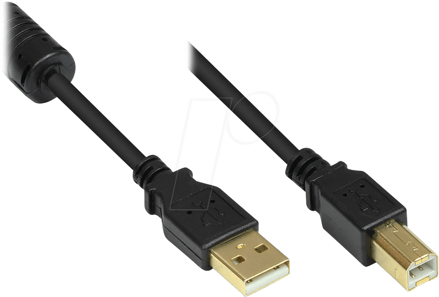 GC M0079 - USB 2.0 Kabel, A Stecker auf B Stecker, 0,5 m