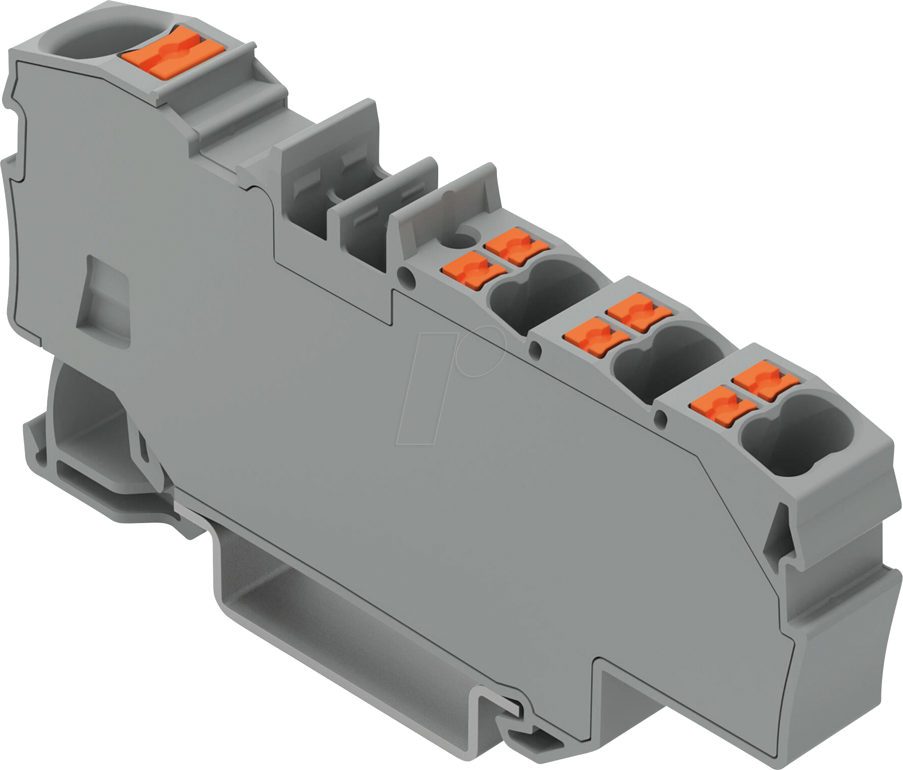 WAGO 2206-8031 - Verteilerklemme 1x 6 mm² / 6x 1,5 mm², grau