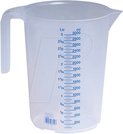 HND 938500 - Hünersdorff Messbecher transparent 3,0 l