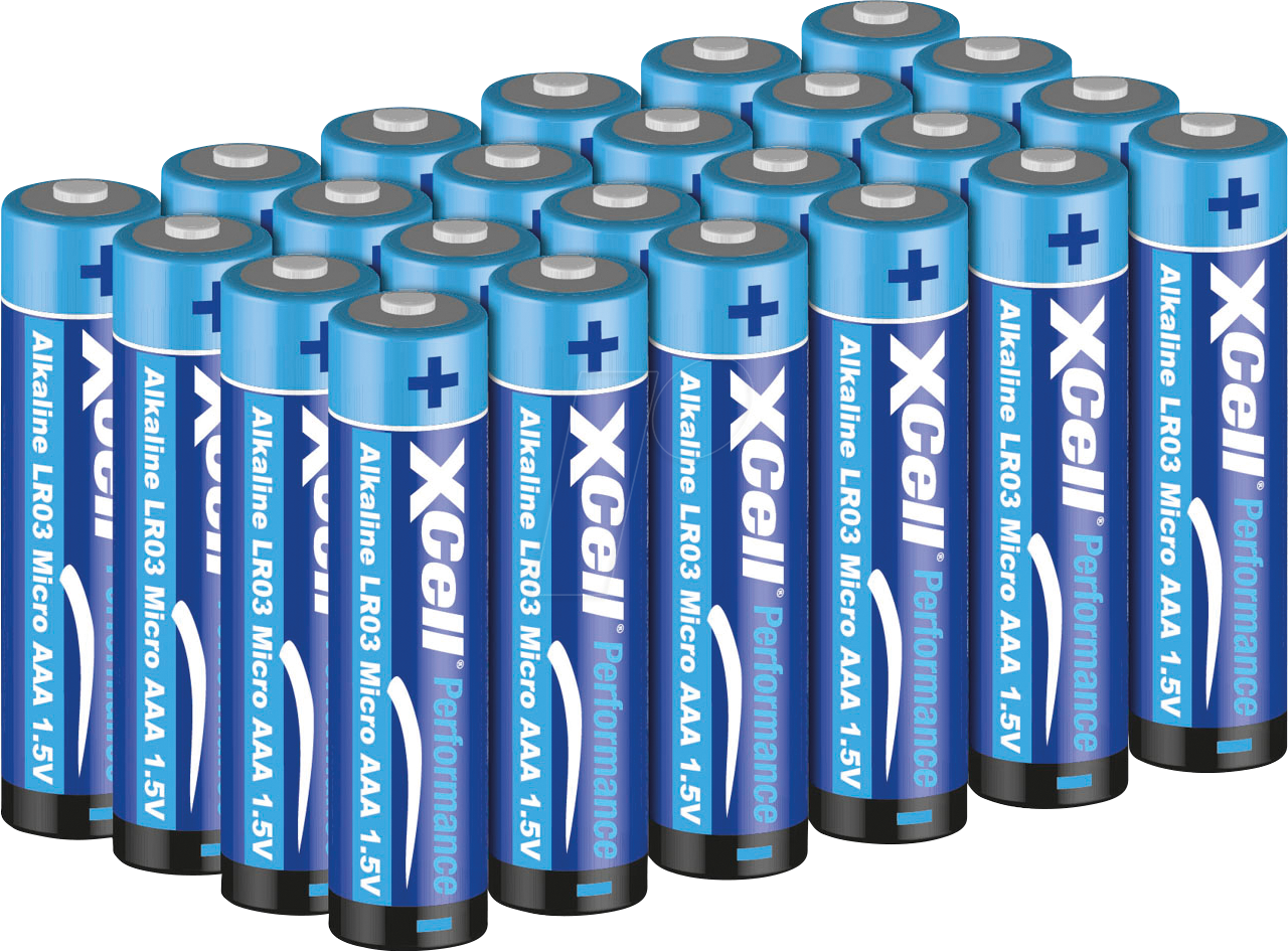 XCELL AAA 24X - Alkaline Batterie Performance LR03, AAA (Micro), 24er-Pack