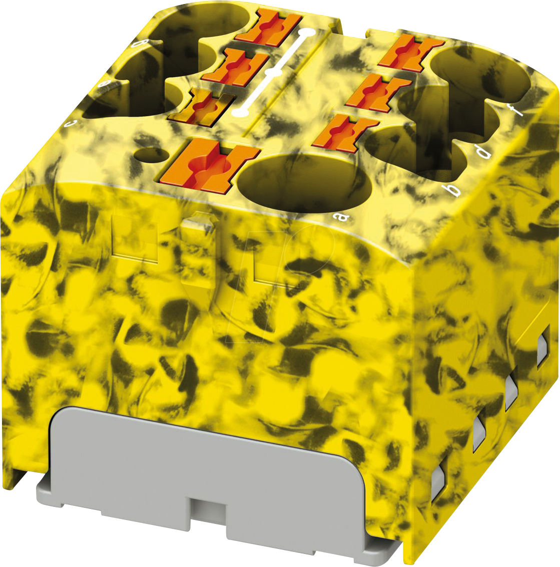 PHOE 3273876 - Verteilerblock PTFIX, 10/6X4, schwarz/gelb