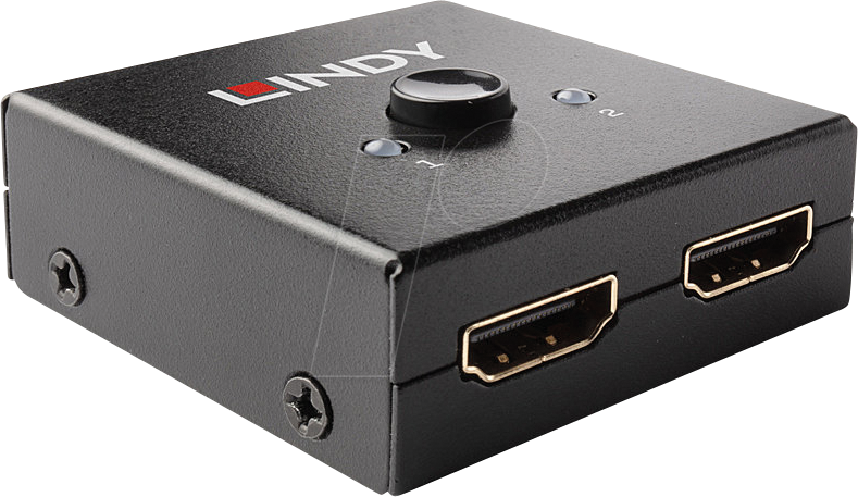 LINDY 38336 - HDMI Switch, 2 Port, 4K 60 Hz