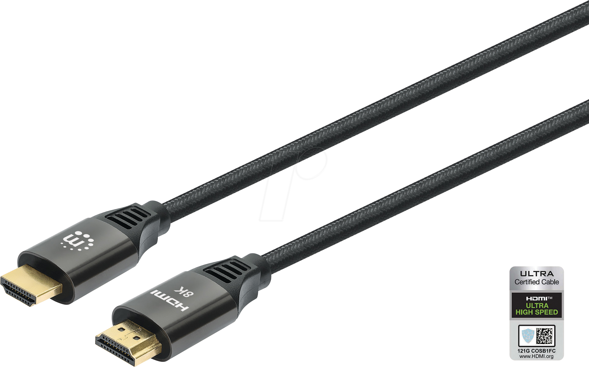 MANHATTAN 355957 - Ultra High Speed HDMI Kabel 48 GBit/s 8K 60 Hz schwarz 3 m