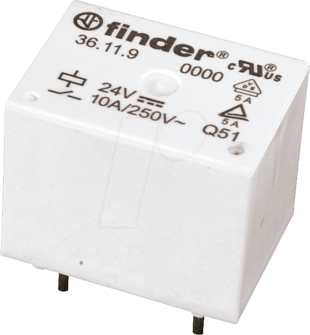 FIN 36.11 24V - Finder-Subminiaturrelais, 1x UM, 250V 10A, 24V