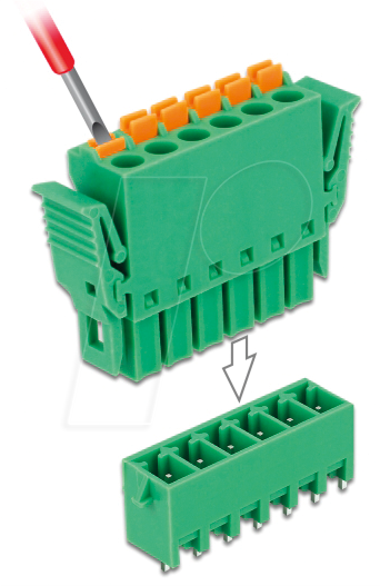 Thumbnail - DELOCK 65972 - Terminalblock 6 Pin vertikal