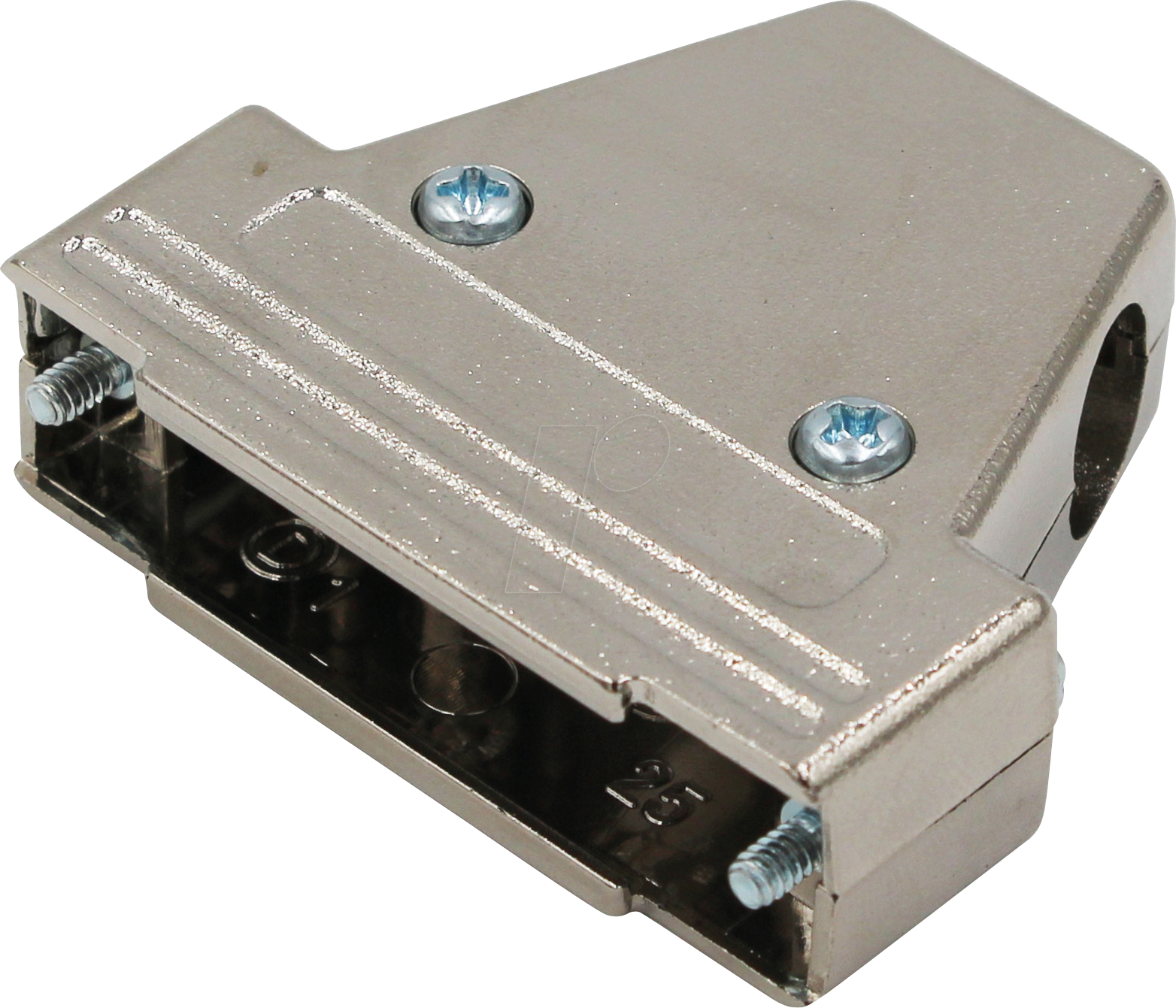 MHTRI-M-15-K - D-Sub Kappe, 15-polig, gewinkelt/gerade, silber