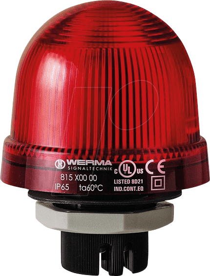 WERMA 815 100 00 - Einbauleuchte, schlagfest, rot, 12-240 V