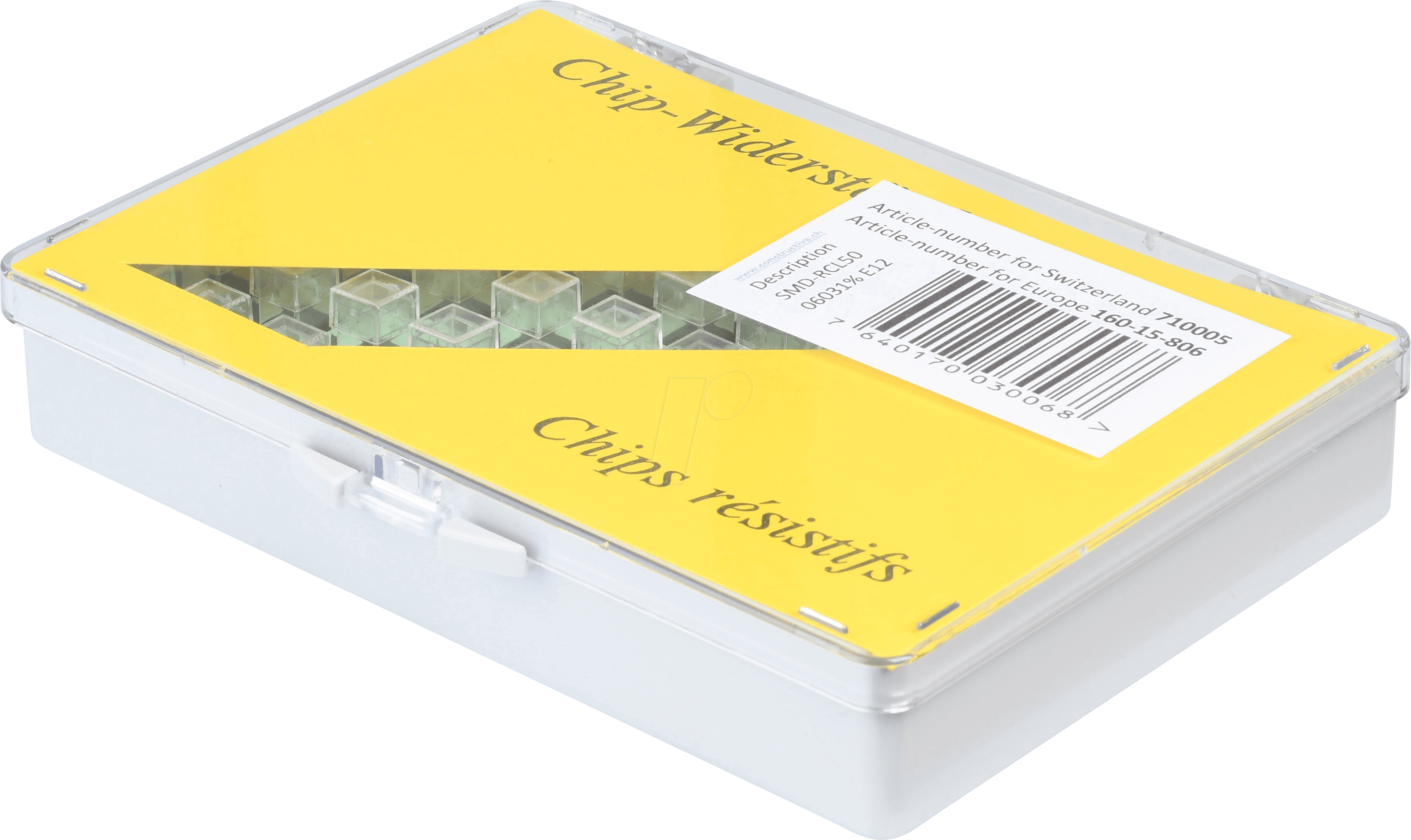 SORT 0603 R50E12 - Widerstandssortiment, 0603, E12, 1%, 50 Stk./Wert