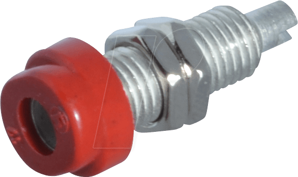 BUG 10 RT - Einbaubuchse, 4 mm, Lötanschluss, rot