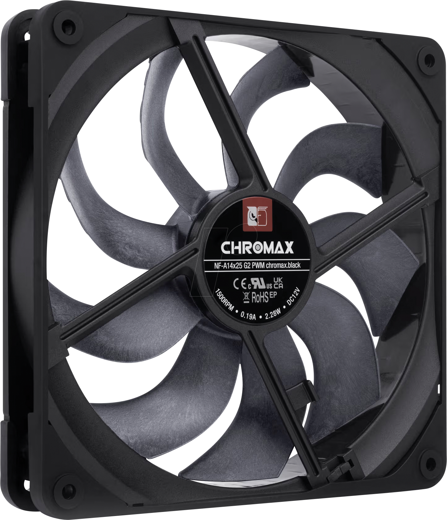 NO 100723 - Noctua NF-A14x25 G2 PWM chromax.black, 140 mm