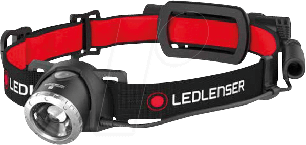 LED LENSER H8R - LED-Stirnleuchte H8R, 600 lm, schwarz / orange, Li-Ion-Akku