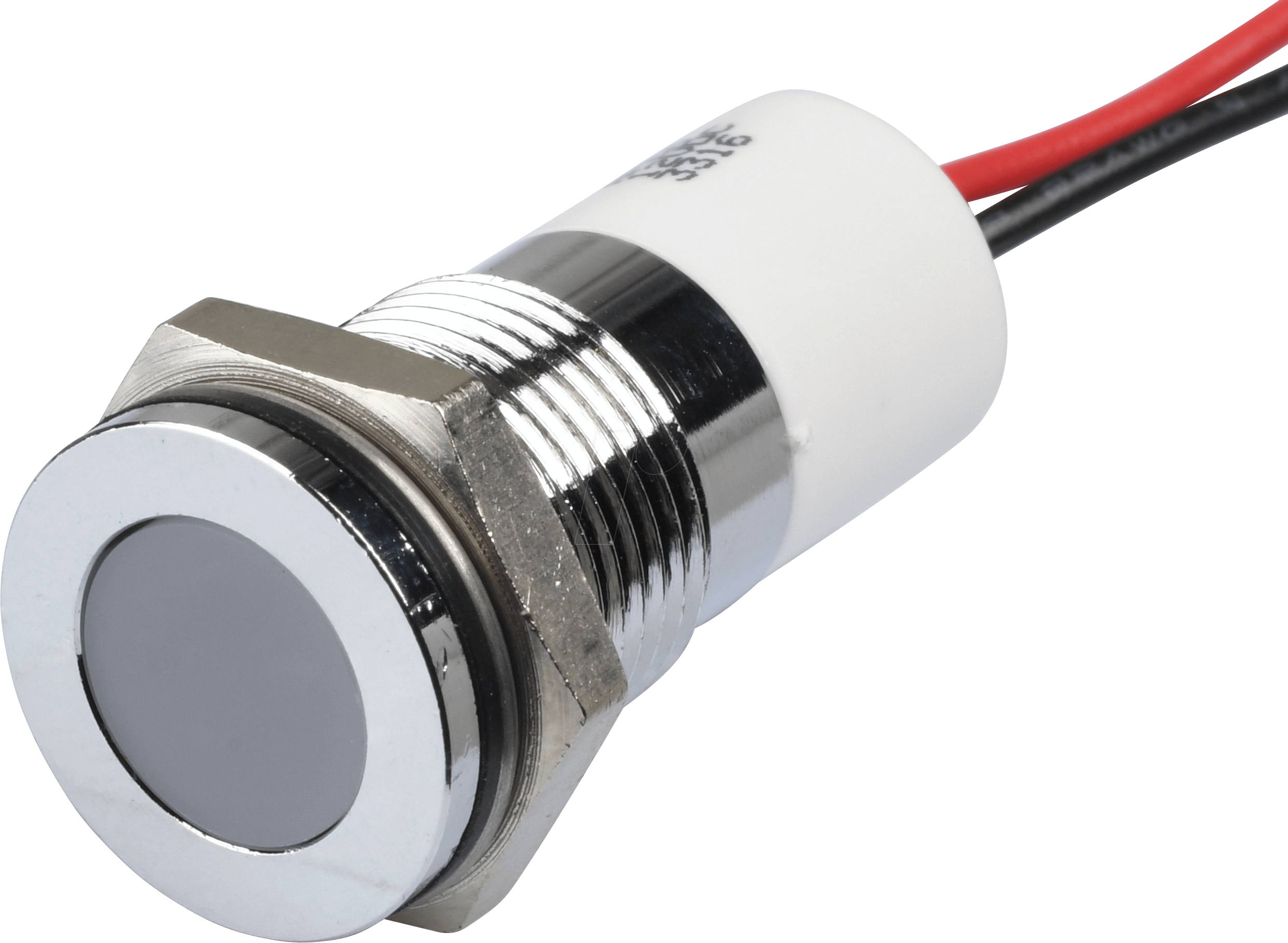 APM Q14F3C W12E - LED-Signalleuchte, weiß, 12 V, Ø 14 mm, bündig, bedrahtet