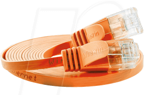 Thumbnail - SLIM U6 025 OR - Cat.6 SLIM-Patchkabel, U/UTP, 0,25 m, orange