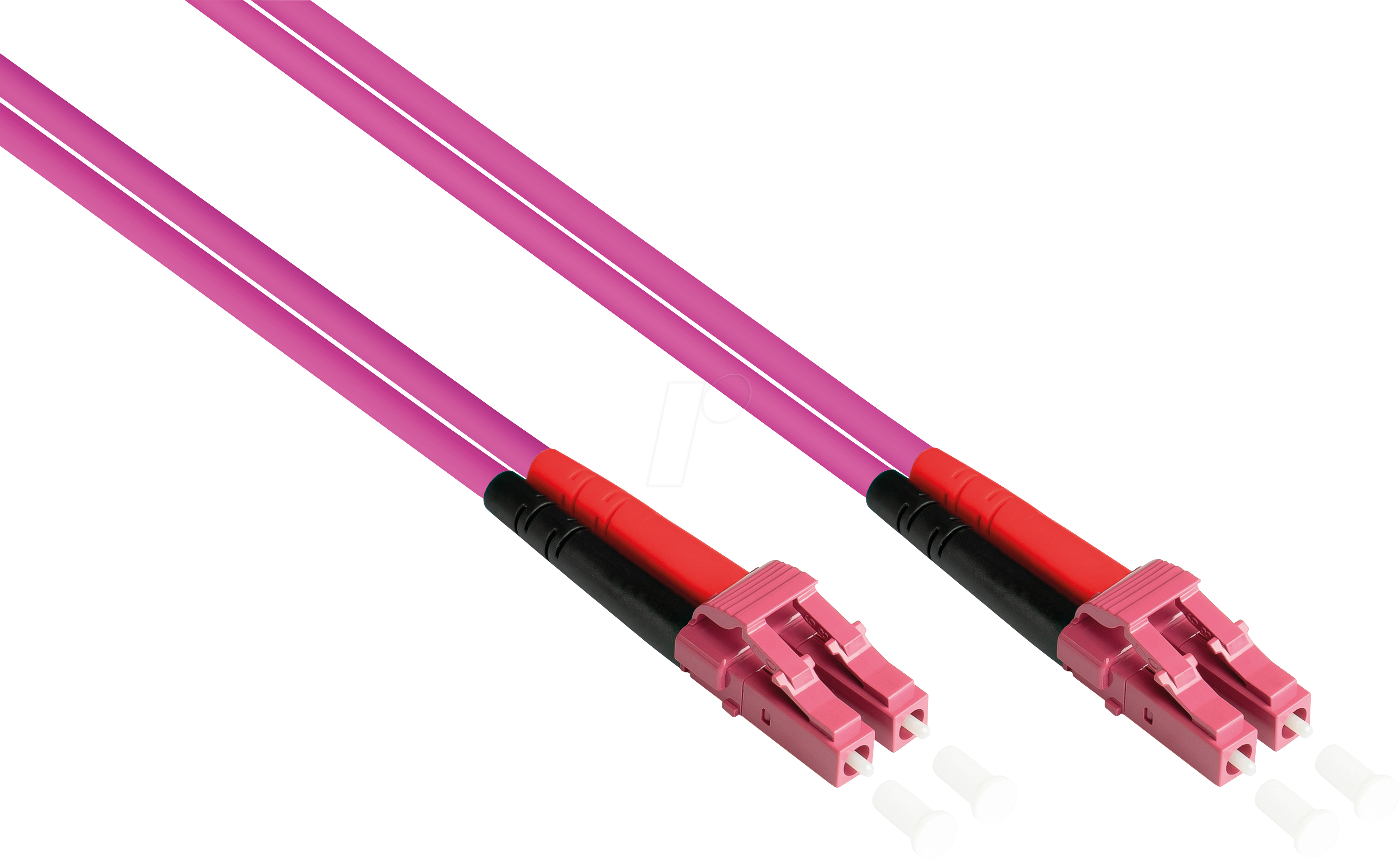 GC LW-801LC4 - Patchkabel LWL Duplex OM4 50/125µ LC/LC, 1 m, violett