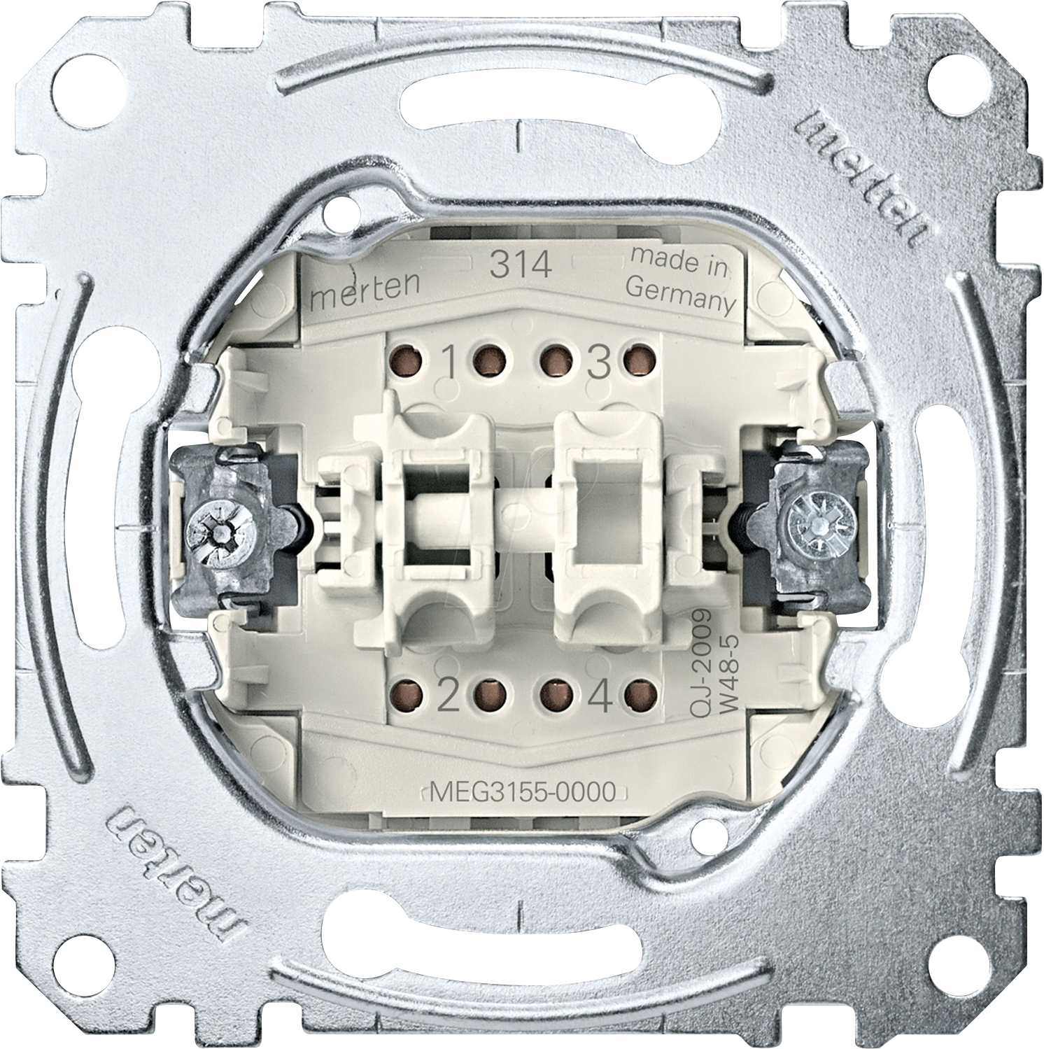 Thumbnail - ME 3155-0000 - Doppeltaster-Einsatz, 2 Schließer 1-polig, 10 A, 250 V AC