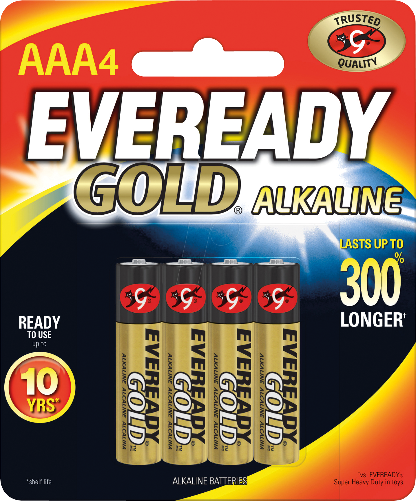 EVG 4XAAA - Gold, Alkaline Batterie, AAA (Micro), 4er-Pack