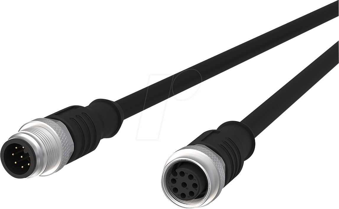 MC 142MEA12100 - Sensorleitung, M12, 8 pol, St > Ku, 10 m
